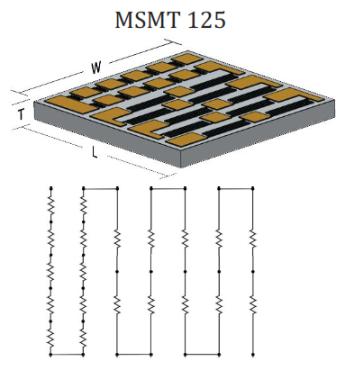 Thin film resistor arrays (MSMT116, MSMT117 and MSMT125) from Mini-Systems